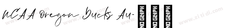 NCAA Oregon Ducks Au字体转换